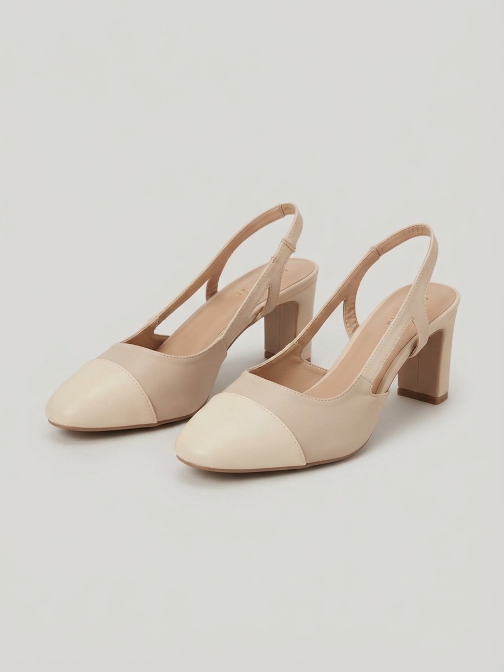 Journee Collection Taupe Reignn Cap Toe Slingback Heel Size 11 WD